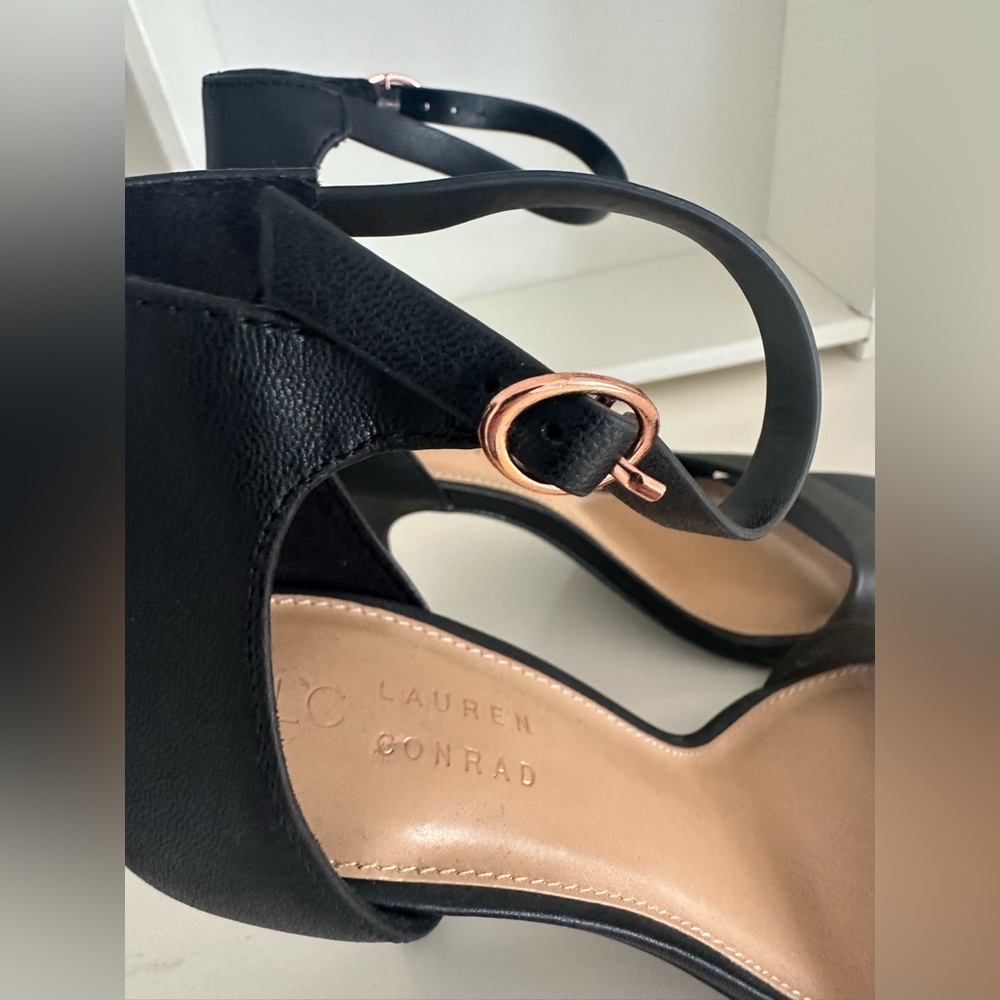 Lauren Conrad Black Heels, Like New, Size 9.5 - Picture 9 of 10